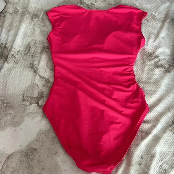 Bleu Rod Beattie Ring Me Up Cap Sleeve One Piece Swimsuit Size 6 - Picture 6 of 9